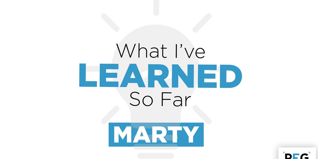 What I've Learned So Far... Marty Roth Blog Image