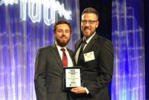 Jeffrey Pritt and Kevin Hill at 2017 Weatherhead 100 Awards Ceremony Akron Video Prodcution